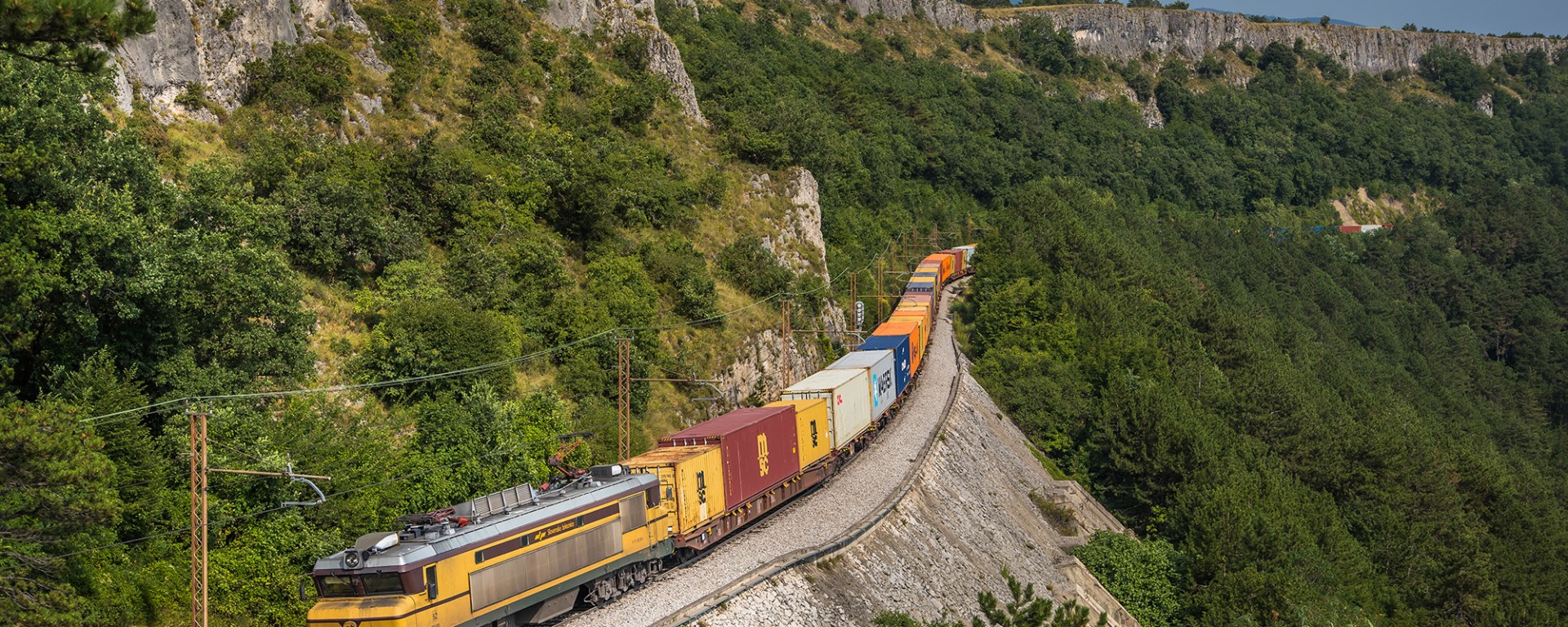 Container train from Koper to Budapest.