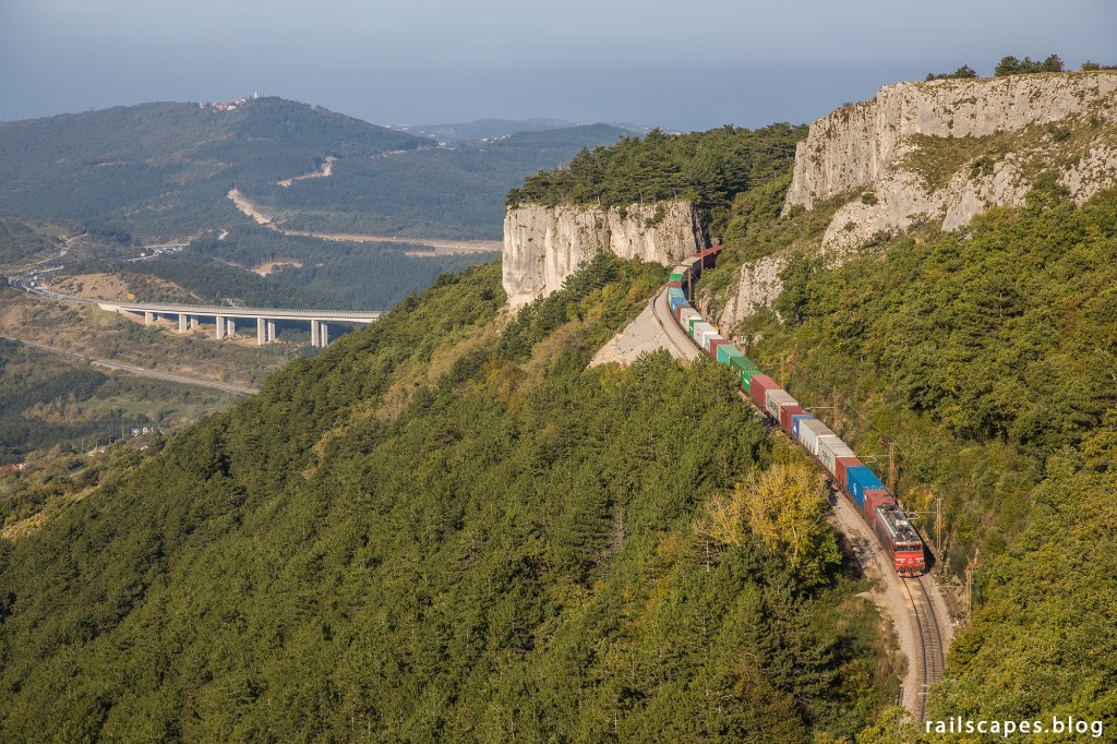 Container train from Budapest to Koper.