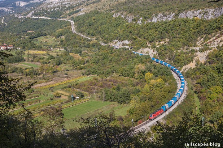 Container train from Austria to Koper. 