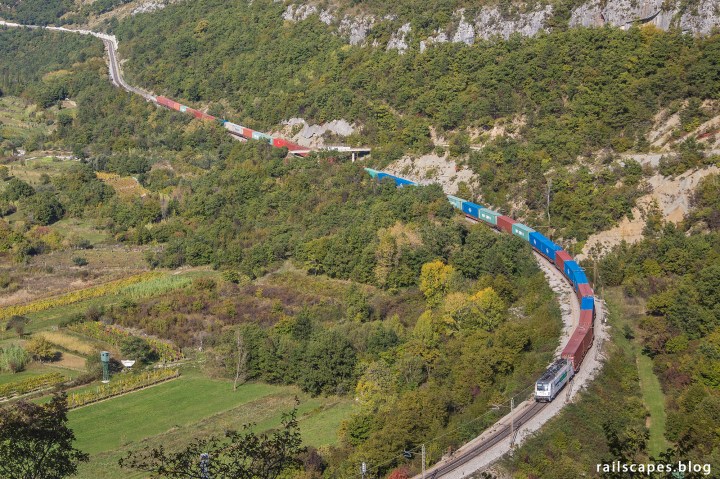 Container train from Linz to Koper. 