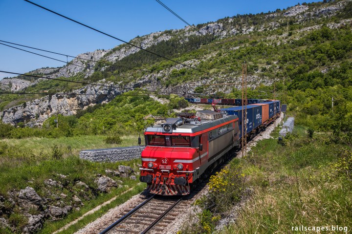 Freight train to port of Koper in Zanigrad.