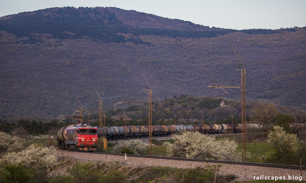Freight train to port of Koper.