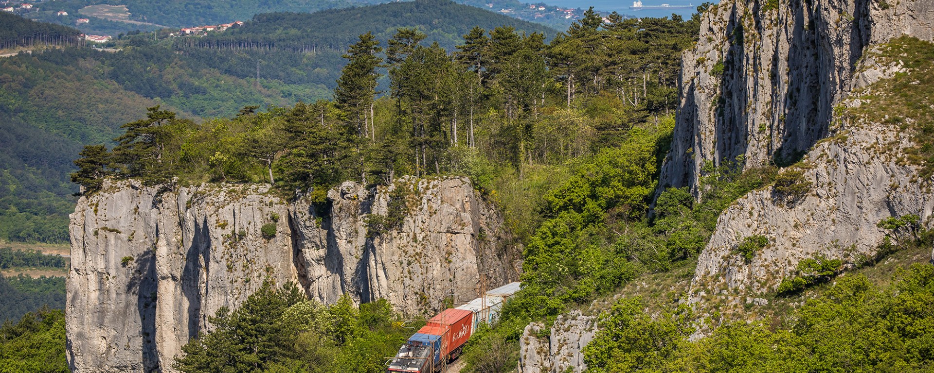 Container train from Koper to Austria.