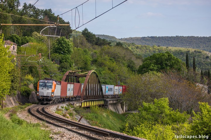 PKP Cargo with a container train from Koper.